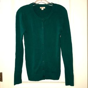 Jade green Merona button cardigan xs